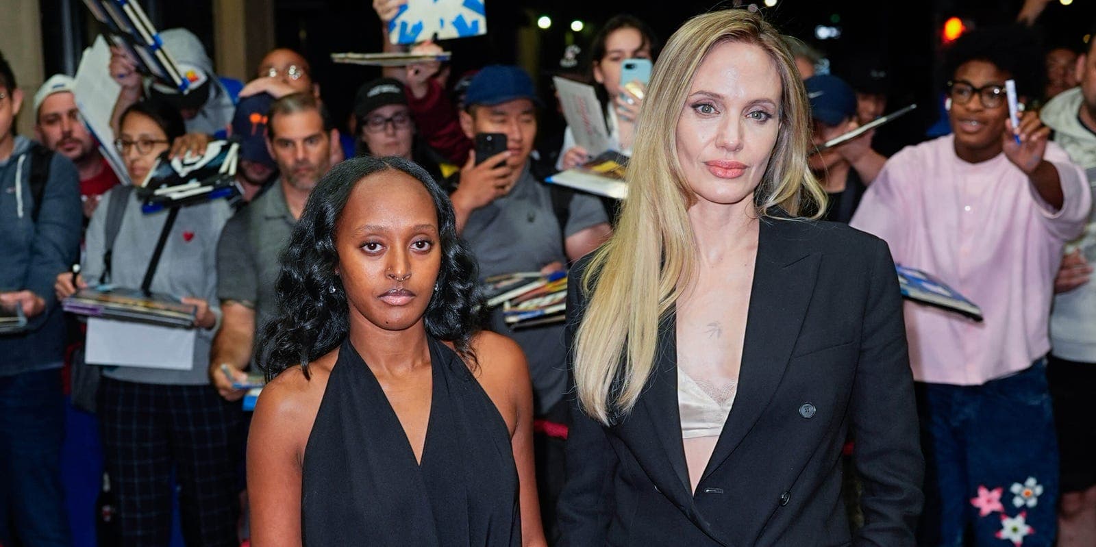 Angelina Jolie and Zahara Jolie-Pitt at a film screening