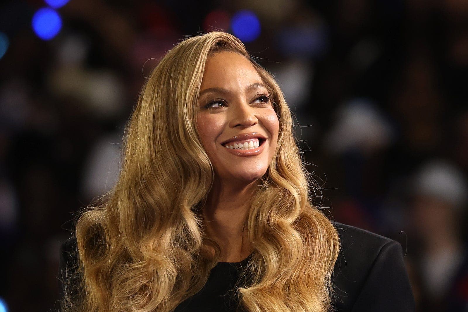 Beyonce photographed performing at a public event