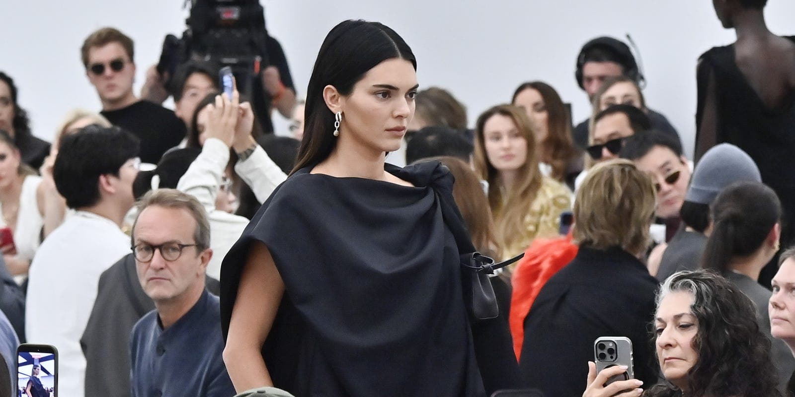 Kendall Jenner walking the Bottega Veneta runway