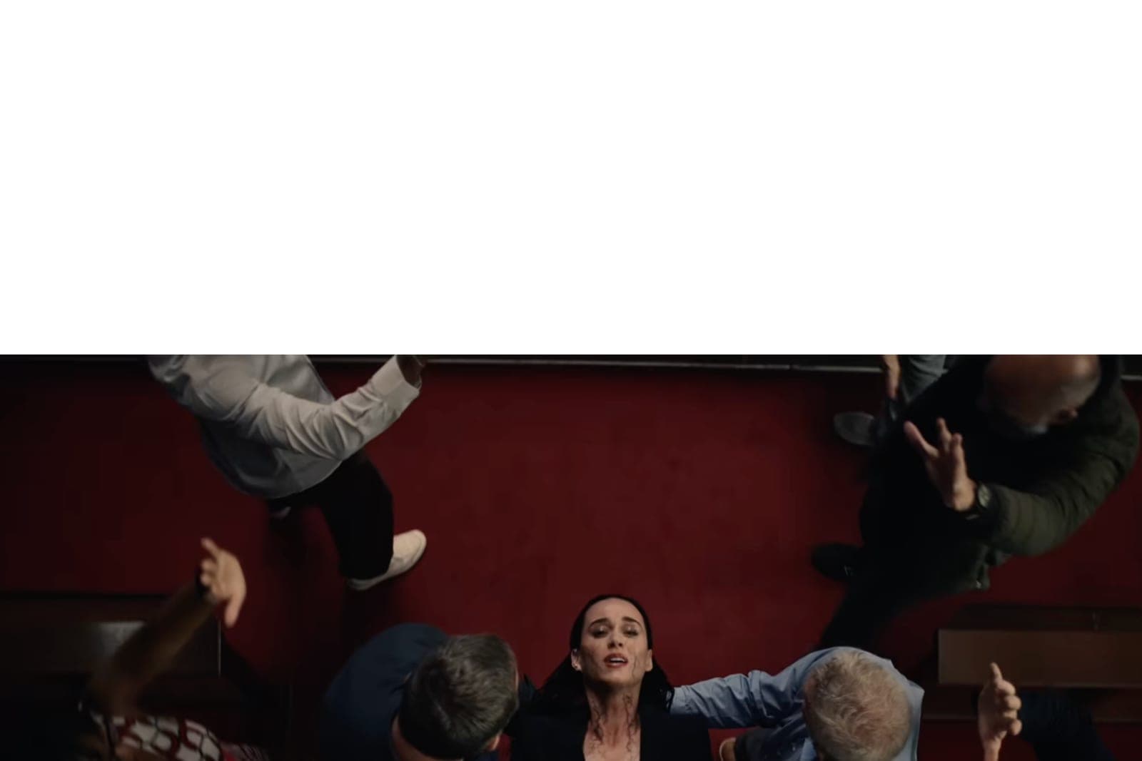 A scene from the Watch It Burn music video