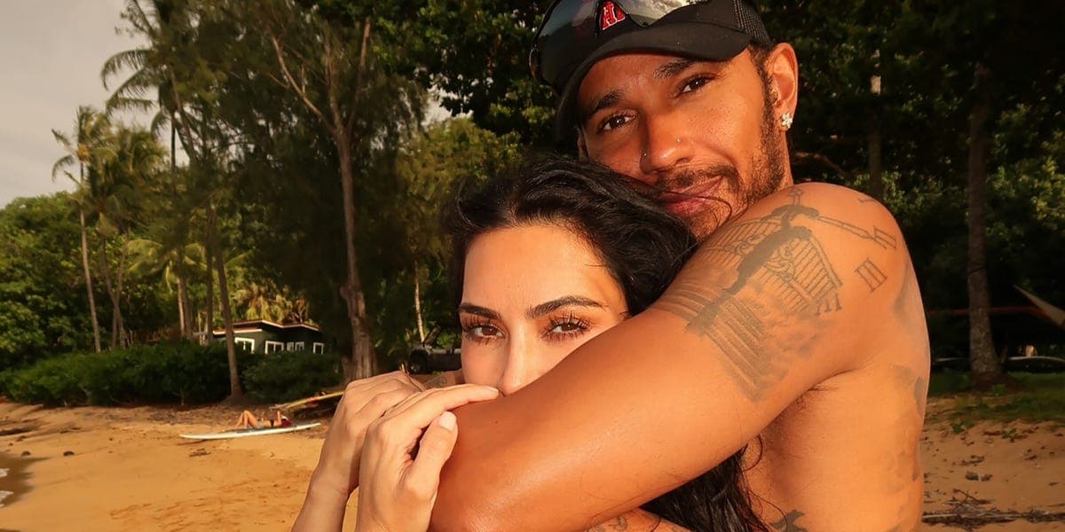 Kim Kardashian and Lewis Hamilton together on vacation