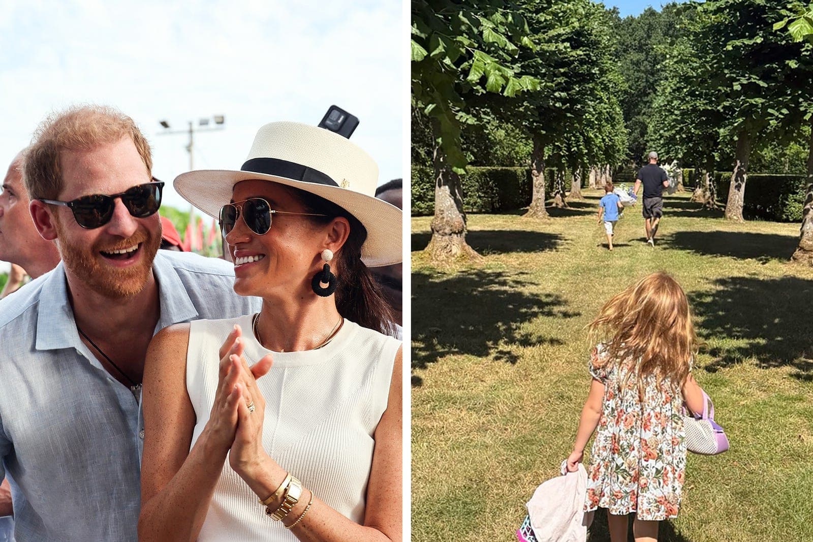Meghan Markle and Prince Harry photographed with their children