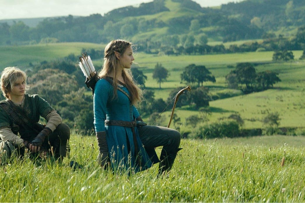 Link and Zelda in costume in the live action Legend of Zelda film