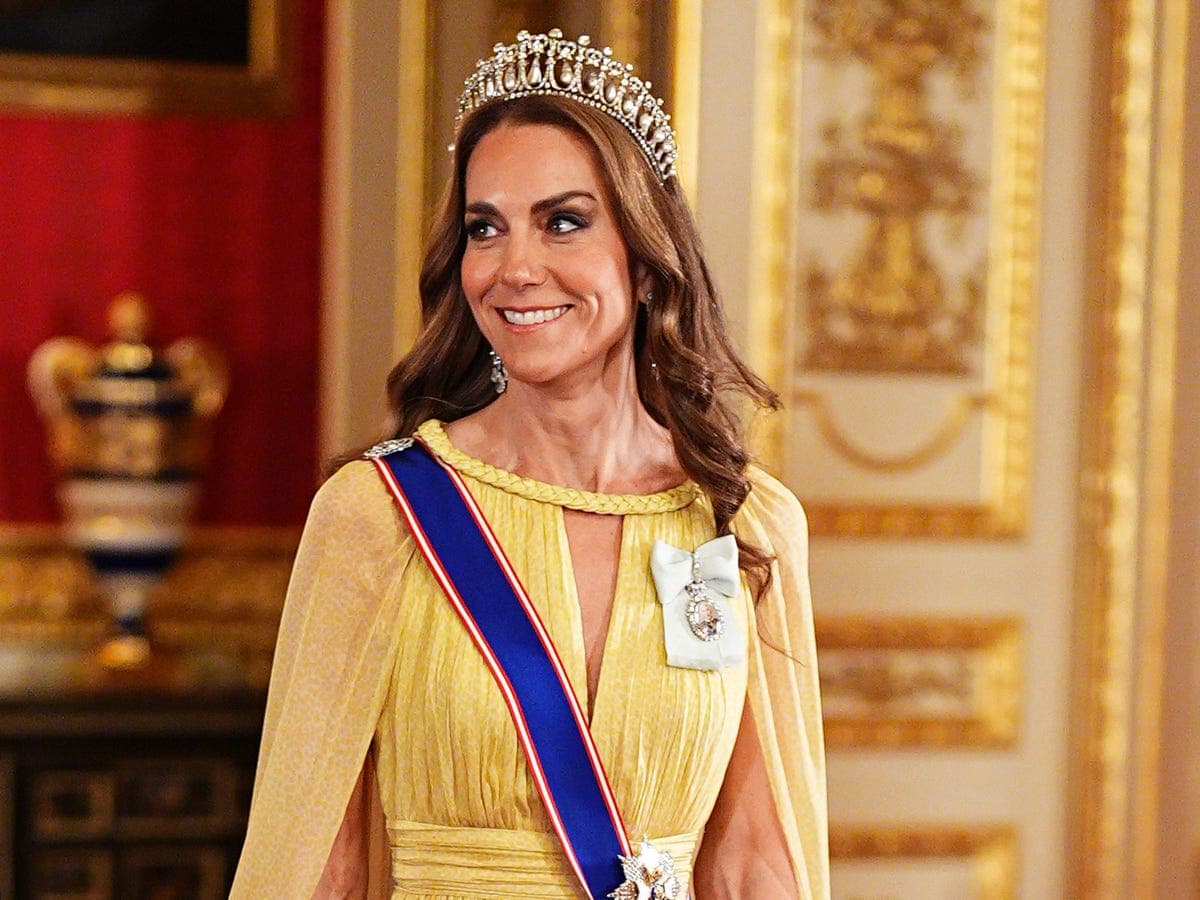Kate Middleton, Princess of Wales, wearing the Lover's Knot tiara