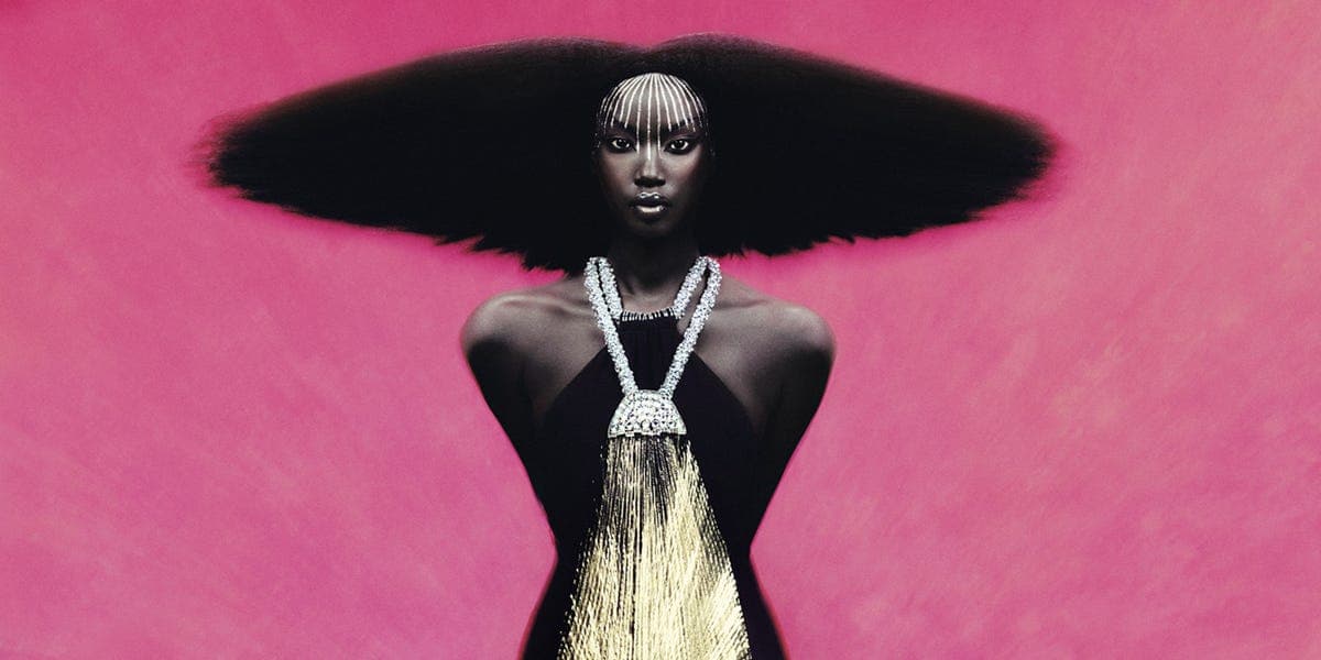 A photograph by Rafael Pavarotti on display at his Paris exhibition